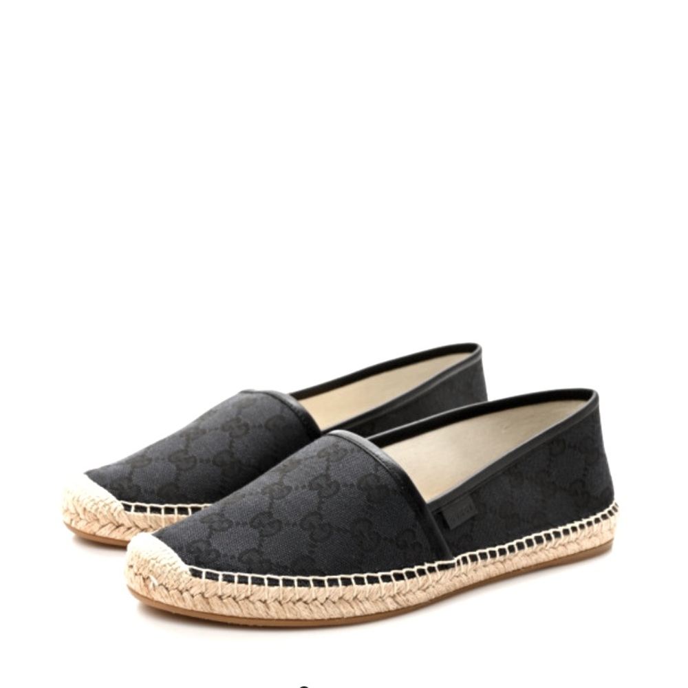 Gucci black canvas Espadrilles